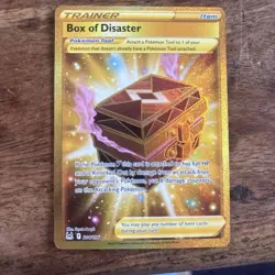 Pokemon TCG Box Of Disaster 214/196 Lost Origin Gold Trainer NM - Image 1