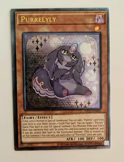 Near Mint Yugioh Purrelyly - OP22-EN001 Ultimate Rare Unlimited Edition - Image 1