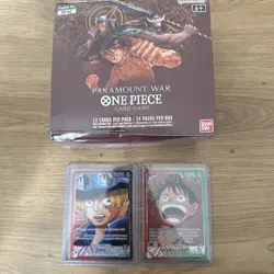 OP02 Paramount War Booster Box. Sealed , damaged box +2 leader cards - Image 1