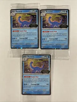 (3) Aurorus Promo Card Cosmo Holo Pokemon Perfect Order Stamped 024/088 Barnes - Image 1