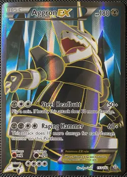 Aggron EX (153 Full Art) 153/160 XY - Primal Clash Holo - Pokemon Card - Image 1