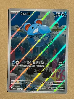 Pokemon Marill TCG Card 204/193 Paldea Evolved Illustration Rare Holo - Image 1