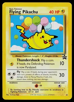 Pokemon Card Wizards Black Star Promos Flying Pikachu 25 Promo - Image 1