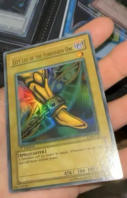 Lob 1st Edition: Exodia; Left Leg Of The Forbidden One (wavy + Faded) - Image 2