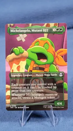 Michelangelo, Mutant BFF | 198 | Uncommon | Borderless Regular | TMNT | MTG B - Image 1