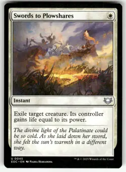 SWORDS TO PLOWSHARES #45 MTG COMMANDER: EDGE OF ETERNITIES UNCOMMON - Image 1