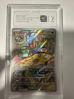 2023 Pokemon Paradox Rift Illustration Rare #207 Brute Bonnet Gem Mint TAG 9 - Image 1