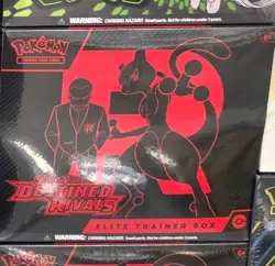 Pokemon Scarlet & Violet Destined Rivals Elite Trainer Box Mewtwo Giovanni - Image 1