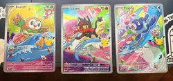 Pokemon TCG First Partner Promo Rowlet, Litten, Popplio NM - Image 1