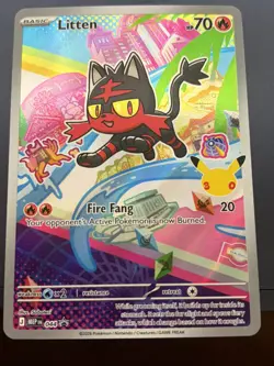 Pokemon TCG First Partner Promo Rowlet, Litten, Popplio NM - Image 3