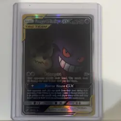 Pokemon Gengar & Mimikyu GX TAG TEAM Full Art Ultra Rare Holo 165/181 Team Up - Image 1