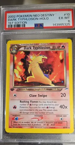 2002 Pokemon American 1st Edition Neo Destiny Dark Typhlosion Holo # 10 PSA- 6 - Image 3