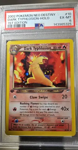 2002 Pokemon American 1st Edition Neo Destiny Dark Typhlosion Holo # 10 PSA- 6 - Image 4