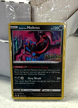 Galarian Moltres Evolving Skies SWSH125 Prerelease Promo Sealed Pokemon TCG Deck - Image 1