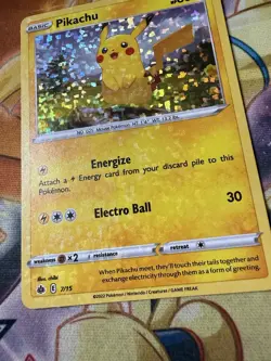 Pokemon TCG Pikachu 7/15 Holo 2022 McDonald's Holo Bleed Error - Image 3