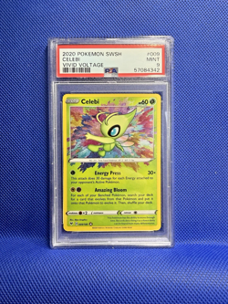 2020 Pokemon SWSH Vivid Voltage Celebi #009/185 Amazing Rare - PSA 9 Gem 💎 - Image 1