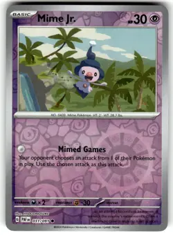 Pokemon TCG Mime Jr. Paldean Fates 031/091 Reverse Holo Common - Image 1