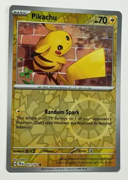 Pokemon TCG - Pikachu 051/162- 2024 SV05: Temporal Forces TEF - C Reverse Holo - Image 2