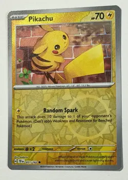 Pokemon TCG - Pikachu 051/162- 2024 SV05: Temporal Forces TEF - C Reverse Holo - Image 3