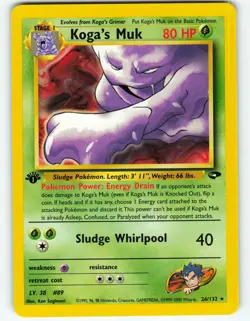 Koga's Muk - 1st Edition - 26/132 Gym Challenge - Pokemon TCG - 2000 - Image 1
