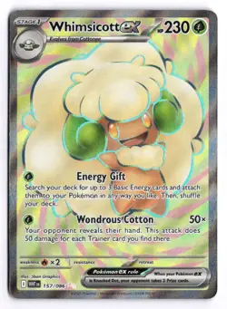 Pokemon White Flare Whimsicott ex 157/086 Ultra Rare Holo - Image 1