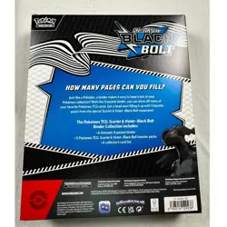 Pokemon TCG Scarlet Violet Black Bolt Binder Collection 5 Booster Packs Zekrom - Image 3