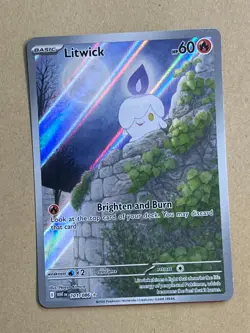 Pokemon TCG Litwick 101/086 White Flare Illustration Rare Holo - Pack Fresh LP+ - Image 1