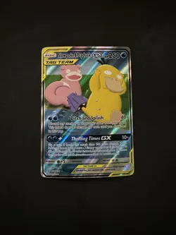Slowpoke & Psyduck GX Tag Team 💧218/236 Pokemon Holo Foil HP/DAMAGED - Image 1