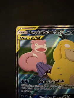 Slowpoke & Psyduck GX Tag Team 💧218/236 Pokemon Holo Foil HP/DAMAGED - Image 2