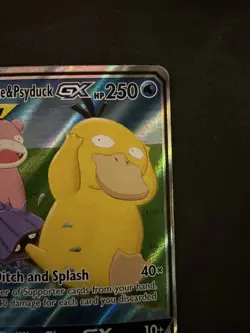 Slowpoke & Psyduck GX Tag Team 💧218/236 Pokemon Holo Foil HP/DAMAGED - Image 3
