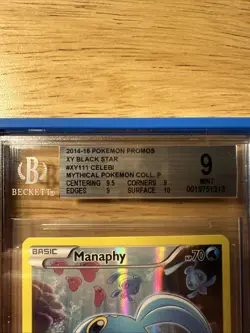 Manaphy XY113 BGS 9 Mythical Premium Collection Promo Pokemon 2016 MISS LABELED - Image 3