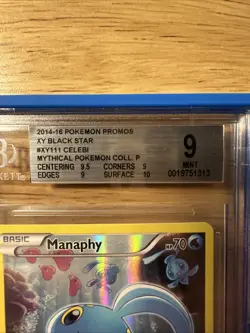 Manaphy XY113 BGS 9 Mythical Premium Collection Promo Pokemon 2016 MISS LABELED - Image 4