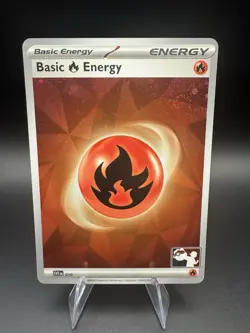 2025 Stamped Prize Pack Series 7 Basic Fire Energy SVE 010 Cosmo Holo Pack Fresh - Image 1