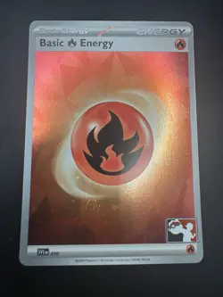 2025 Stamped Prize Pack Series 7 Basic Fire Energy SVE 010 Cosmo Holo Pack Fresh - Image 4