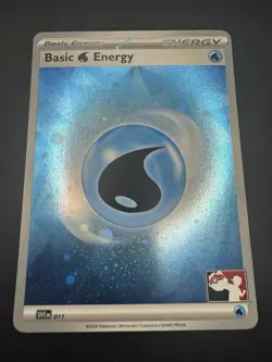 2025 Stamped Prize Pack Series 7 Pokemon Basic Water Energy 011 Cosmo Holo - NM - Image 4