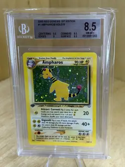 BGS 8.5 NM-MT+ Pokemon Ampharos Revelation 1st Edition Holo Rare 1/64 - Image 1