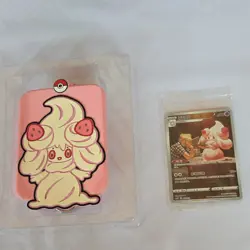 Pokemon Alcremie Keychain card holder and sealed promo card (Chinese) - Image 1