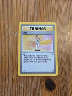 Pokemon Lass Trainer Card Base Set #75/102 Rare Card WotC 1999 LP - Image 1