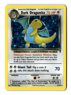 Pokemon TCG Dark Dragonite Holo Card (LP) 5/110 Legendary Collection 2002 - Image 1