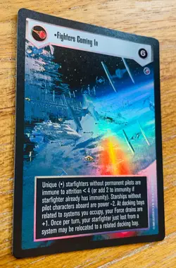 STAR WARS CCG - Fighters Coming In, Rare Foil Card - Reflections - Decipher 2000 - Image 2