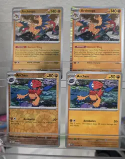 Pokemon TCG Cards Archen & Archeops Lot Of 4 Cards. 2 Reverse Holo/1 Holo. - Image 1