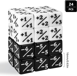 24 Pieces MTG Dice Counters Token Dice, Magic The Gathering Glitter Sparkle Dice - Image 2