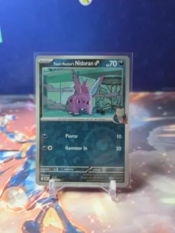 Team Rocket's Nidoran M 117/182 Reverse Holo Pokemon TCG SV10: Destined Rivals - Image 1