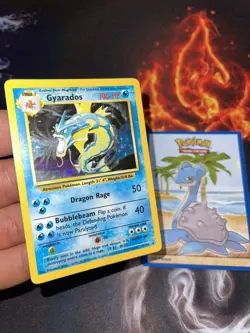 Pokemon TCG Gyarados 6/102 Holo Rare Base Set WOTC Vintage 184 💎LP - Image 1