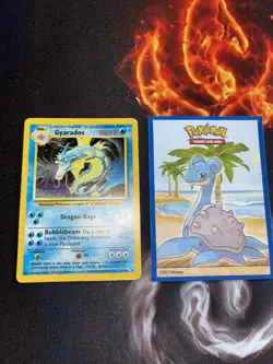 Pokemon TCG Gyarados 6/102 Holo Rare Base Set WOTC Vintage 184 💎LP - Image 2
