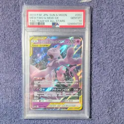 Pokemon Mewtwo & Mew GX 052/173 Tag Team GX All Stars Holo Japanese PSA 10 - Image 3
