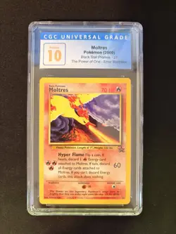 MOLTRES Black Star Promo #21 Error Illustrator CGC Pristine 10 Pokemon 2000 - Image 1