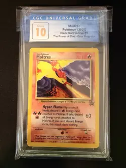 MOLTRES Black Star Promo #21 Error Illustrator CGC Pristine 10 Pokemon 2000 - Image 5