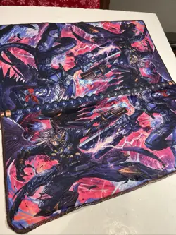 Beelzemon 2 Player Cloth Playmat Digimon Yugioh Tribrigade Manamoon 25”x25” - Image 1