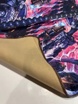 Beelzemon 2 Player Cloth Playmat Digimon Yugioh Tribrigade Manamoon 25”x25” - Image 5